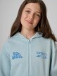 mini: Dziewczęca bluza rozpinana z kapturem 4F 4FJRSS26TSWSF2971 - niebieska (4)