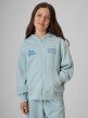 mini: Dziewczęca bluza rozpinana z kapturem 4F 4FJRSS26TSWSF2971 - niebieska (1)