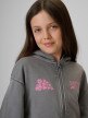 mini: Dziewczęca bluza rozpinana z kapturem 4F 4FJRSS26TSWSF2971 - szara (4)