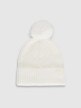  4F JUNIOR Dziewczęca czapka z pomponem 4F 4FJWAW25ACAPF648  biała Biały