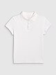 mini: Dziewczęca koszulka polo 4F 4FJRAW25TPTSF0740 - biała (7)