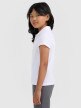 mini: Dziewczęca koszulka polo 4F 4FJRAW25TPTSF0740 - biała (3)