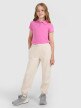 mini: Dziewczęca koszulka polo 4F 4FJRAW25TPTSF0740 - różowa (2)