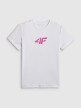 mini: Dziewczęca koszulka treningowa 4F 4FJRSS26TFTSF2388 - biała (7)