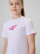 mini: Dziewczęca koszulka treningowa 4F 4FJRSS26TFTSF2388 - biała (5)