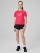 mini: Dziewczęca koszulka treningowa 4F 4FJWSS26TFTSF1962 - różowa (5)