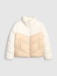mini: Dziewczęca kurtka puchowa pikowana 4F 4FJRAW25TDJAF0807 - beżowa (9)