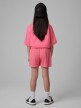 mini: Dziewczęce spodenki dresowe 4F 4FJWSS26TSHOF777 - różowe (6)