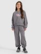 mini: Dziewczęce spodnie dresowe joggery 4F 4FJRAW25TTROF1642 - szare (5)