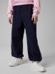 mini: Dziewczęce spodnie dresowe joggery 4F 4FJRSS26TTROF1877 - granatowe (2)
