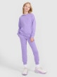 mini: Dziewczęce spodnie dresowe joggery 4F 4FJWSS25TTROF1099 - fioletowe (1)