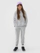 4F JUNIOR Dziewczęce spodnie dresowe joggery 4F 4FJWSS25TTROF1099  szare Szary