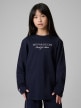 mini: Dziewczęcy longsleeve z nadrukiem 4F 4FJRSS26TLONF664 - granatowy (2)