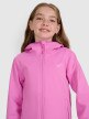 Dziewczęcy softshell rozpinany z kapturem 4F 4FJRAW25TSOFF515 - różowy