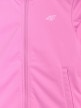 Dziewczęcy softshell rozpinany z kapturem 4F 4FJRAW25TSOFF515 - różowy