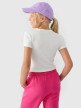 mini: Dziewczęcy t-shirt basic 4F 4FJRSS24TTSHF2053 - biały (3)