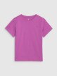 4F JUNIOR Dziewczęcy tshirt oversize 4F 4FJWSS25TTSHF2326  fioletowy Fioletowy