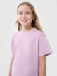 Dziewczęcy t-shirt oversize 4F 4FJWSS25TTSHF2326 - różowy