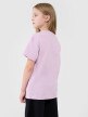 Dziewczęcy t-shirt oversize 4F 4FJWSS25TTSHF2326 - różowy