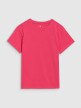 Dziewczęcy t-shirt oversize 4F 4FJWSS25TTSHF2326 - różowy