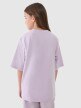 Dziewczęcy t-shirt oversize z nadrukiem 4F 4FJASAW24TTSHF2592 - różowy