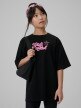mini: Dziewczęcy t-shirt z nadrukiem 4F 4FJRSS26TTSHF3452 - czarny (2)