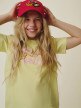 mini: Dziewczęcy t-shirt z nadrukiem 4F 4FJRSS26TTSHF3677 - żółty (1)