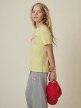 mini: Dziewczęcy t-shirt z nadrukiem 4F 4FJRSS26TTSHF3677 - żółty (3)