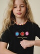 mini: Dziewczęcy t-shirt z nadrukiem 4F 4FJRSS26TTSHF3678 - czarny (4)