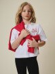 mini: Dziewczęcy t-shirt z nadrukiem 4f 4FJRSS26TTSHF3679 - biały (1)