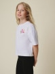 mini: Dziewczęcy t-shirt z nadrukiem 4f 4FJRSS26TTSHF3679 - biały (3)