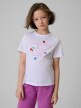 mini: Dziewczęcy t-shirt z nadrukiem 4F 4FJRSS26TTSHF3824 - biały (1)