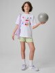mini: Dziewczęcy t-shirt z nadrukiem 4F 4FJRSS26TTSHF3828 - biały (2)
