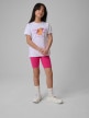 mini: Dziewczęcy t-shirt z nadrukiem 4F 4FJRSS26TTSHF3869 - biały (2)