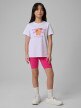 mini: Dziewczęcy t-shirt z nadrukiem 4F 4FJRSS26TTSHF3869 - biały (5)