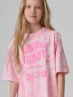 mini: Dziewczęcy t-shirt z nadrukiem 4F 4FJRSS26TTSHF3911 - różowy (3)