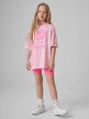 mini: Dziewczęcy t-shirt z nadrukiem 4F 4FJRSS26TTSHF3911 - różowy (2)