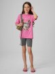 mini: Dziewczęcy t-shirt z nadrukiem 4F 4FJRSS26TTSHF3981 - różowy (6)