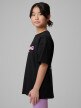 mini: Dziewczęcy t-shirt z nadrukiem 4F 4FJRSS26TTSHF4137 - czarny (3)