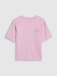Dziewczęcy t-shirt z nadrukiem 4F 4FJWSS25TTSHF1853 - fioletowy