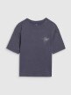 4F JUNIOR Dziewczęcy tshirt z nadrukiem 4F 4FJWSS25TTSHF1853  szary Szary