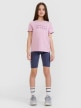 Dziewczęcy t-shirt z nadrukiem 4F 4FJWSS25TTSHF1854 - różowy