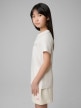 mini: Dziewczęcy t-shirt z nadrukiem 4F 4FJWSS26TTSHF2886 - biały (3)