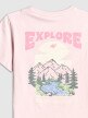 mini: Dziewczęcy t-shirt z nadrukiem 4F 4FJWSS26TTSHF2886 - różowy (9)