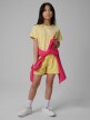 mini: Dziewczęcy t-shirt z nadrukiem 4F 4FJWSS26TTSHF2941 - żółty (2)