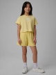 mini: Dziewczęcy t-shirt z nadrukiem 4F 4FJWSS26TTSHF2941 - żółty (5)