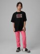 mini: Dziewczęcy t-shirt z nadrukiem 4F 4FJWSS26TTSHF3302 - czarny (6)