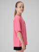 mini: Dziewczęcy t-shirt z nadrukiem 4F 4FJWSS26TTSHF3302 - różowy (3)