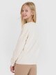 Dziewczęcy longsleeve gładki 4F 4FJWSS25TLONF377 - beżowy