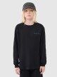 Chłopięcy longsleeve regular z nadrukiem 4F 4FJWSS25TLONM421 - czarny